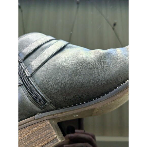 Journee Signature Booties Womens 8.5 M Rachelle Black Leather Almond Countrycore - Picture 12 of 12